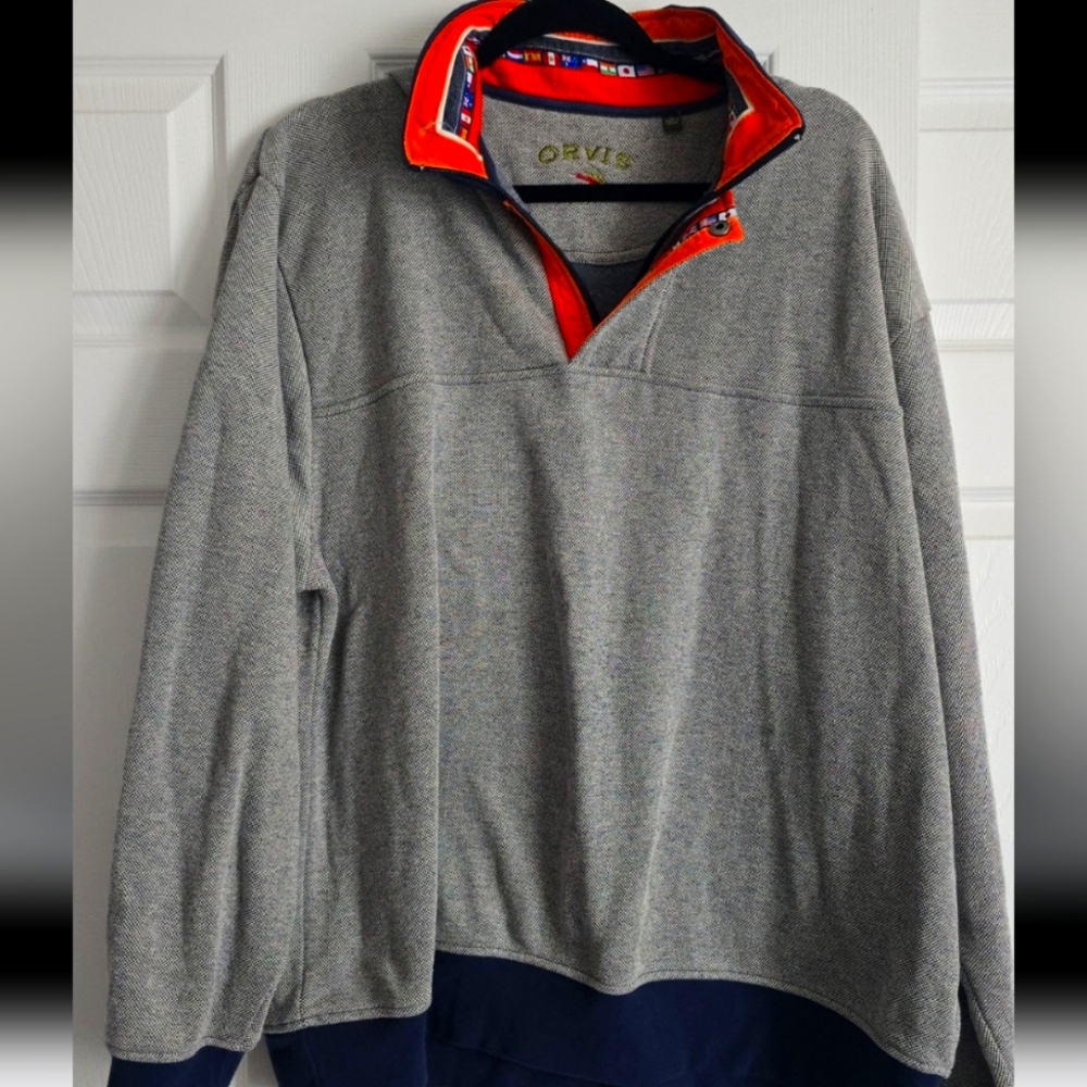 Orvis Heather Gray Pullover XL